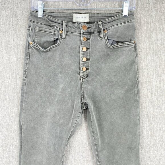 Dear John Button Fly Stella Super High Rise Crop Jeans Stretch‎ Faded - Picture 3 of 14